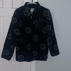 Old Navy Smiley Face Zip up Fleece Sweater